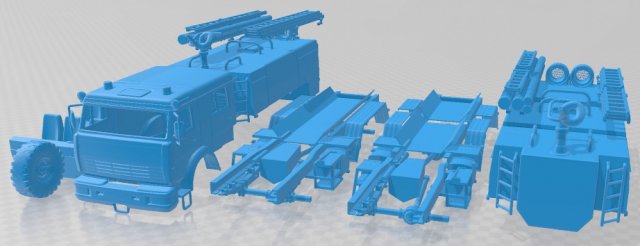 ATs7 40 Tank Printable Truck 3D 프린트 모델 .c4d .max .obj .3ds .fbx .stl .blend
