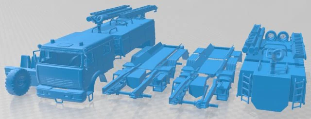 ATs7 40 Tank Printable Truck 3D Print Model .c4d .max .obj .3ds .fbx .stl .blend 