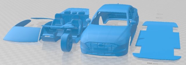 Hyundai Sonata 2020 Printable Car 3D 프린트 모델 .c4d .max .obj .3ds .fbx .stl .blend 