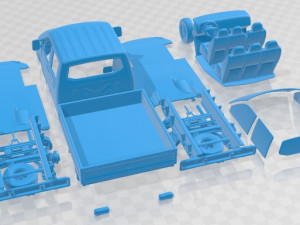 Volkswagen Transporter Double Cab Pickup 2019 Printable Van 3D Print Model