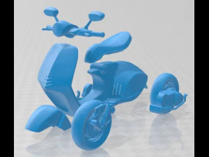 Vespa 946 Printable Motorbike 3D Print Model
