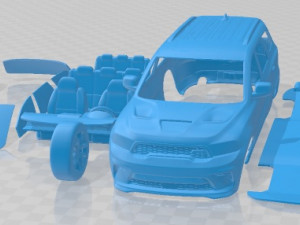 Dodge Durango SRT Hellcat 2021 Printable Car Modelo de impresión 3D