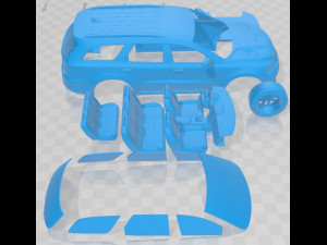 Dodge Durango SRT Hellcat 2021 Printable Car 3Dプリントモデル