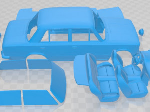 VAZ Lada 2101 1970 Printable Car 3D Baskı Modeli