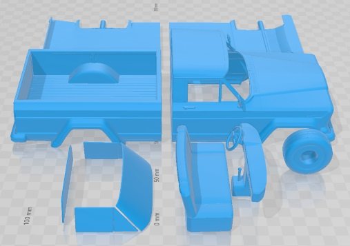 Jeep Gladiator 1962 Printable Car 3D Print Model in Automotive 3DExport