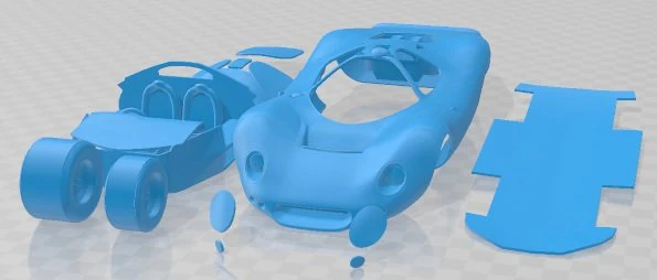 F3L P68 1968 Printable Car 3D Print Model .c4d .max .obj .3ds .fbx .stl .blend 
