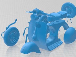 Vespa VNB 125 1964 Printable Motorbike 3D Print Model