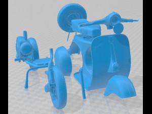 Vespa VNB 125 1964 Printable Motorbike 3D Print Model