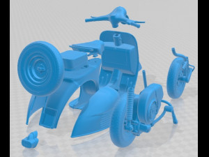 Vespa VNB 125 1964 Printable Motorbike 3D Print Model
