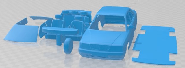 Lancia Dedra 1989 Printable Car 3D Druckmodell .c4d .max .obj .3ds .fbx .stl .blend