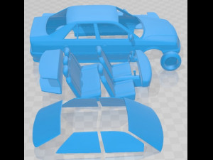 Lancia Dedra 1989 Printable Car 3D Druckmodell