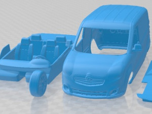 Opel Combo LWB Cargo 2015 Printable Van 3D प्रिंट मॉडल