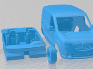 Opel Combo LWB Cargo 2015 Printable Van 3D Print Model