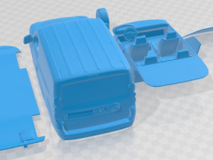 Opel Combo LWB Cargo 2015 Printable Van 3D 프린트 모델