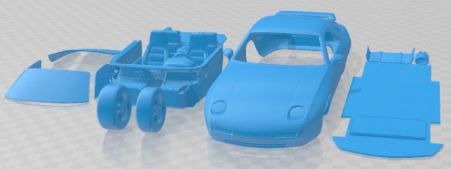 Porsche 928 GTS Printable Car Modelo de impresión 3D .c4d .max .obj .3ds .fbx .stl .blend 