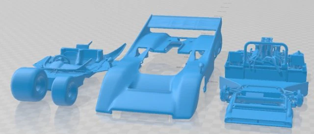 McLaren M8D 1970 Printable Car 3D Print Model .c4d .max .obj .3ds .fbx .stl .blend 