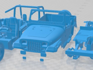 Jeep Wrangler 1987 Printable Car 3D Print Model