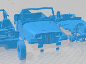 Jeep Wrangler 1987 Printable Car 3D Принт Модель