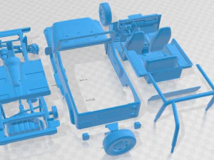 Jeep Wrangler 1987 Printable Car 3D Print Model