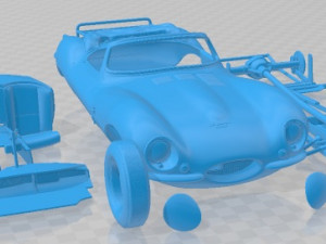 Jaguar XKSS 1957 Printable Car Modello di stampa 3D
