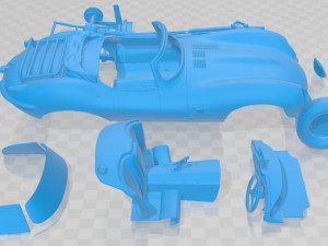 Jaguar XKSS 1957 Printable Car Modello di stampa 3D
