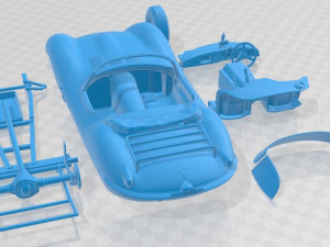 Jaguar XKSS 1957 Printable Car Modello di stampa 3D