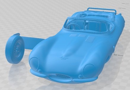 Jaguar XKSS 1957 Printable Car 3D Baskı Modeli .c4d .max .obj .3ds .fbx .stl .blend 
