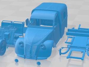 Citroen 2CV AZU Van Printable 3Dプリントモデル