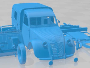 Citroen 2CV AZU Van Printable 3D Print Model