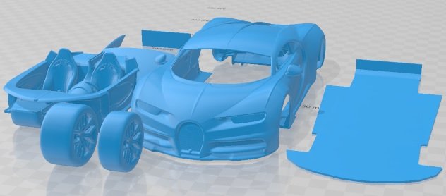 Bugatti Chiron Sport 2019 Printable Car 3D Print Model .c4d .max .obj .3ds .fbx .stl .blend 