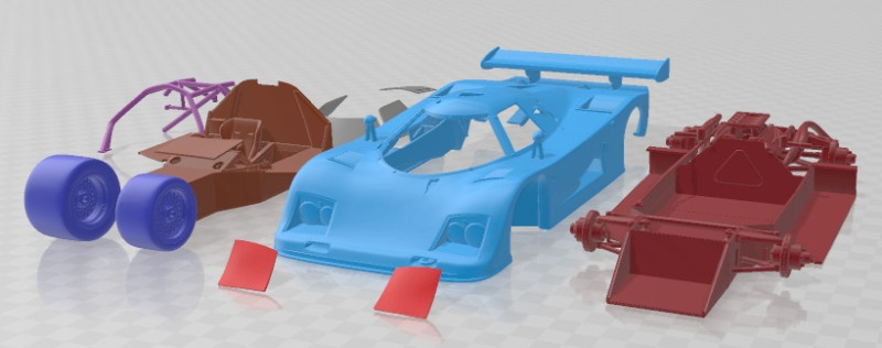 C100 1982 Printable Car Model do druku 3D .c4d .max .obj .3ds .fbx .stl .blend 