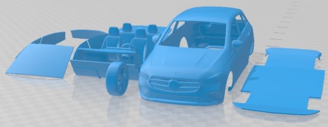Mercedes Benz B Class 2019 Printable Car 3D 프린트 모델 .c4d .max .obj .3ds .fbx .stl .blend