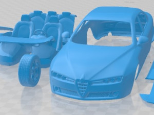 Alfa Romeo 159 Sedan 2009 Printable Car Model Cetak 3D
