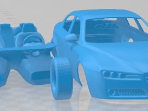 Alfa Romeo 159 Sedan 2009 Printable Car 3D Print Model