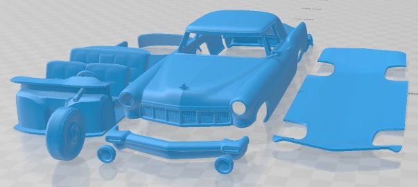 Lincoln Continental Mark II 1956 Printable Car Model do druku 3D .c4d .max .obj .3ds .fbx .stl .blend 