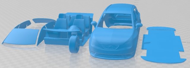Seat Ibiza ST 2014 Printable Car 3D Baskı Modeli .c4d .max .obj .3ds .fbx .stl .blend 