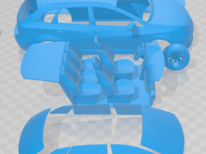 Seat Ibiza ST 2014 Printable Car 3D Baskı Modeli