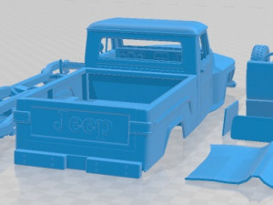 Jeep Willys F 75 1972 Printable Car 3D Baskı Modeli