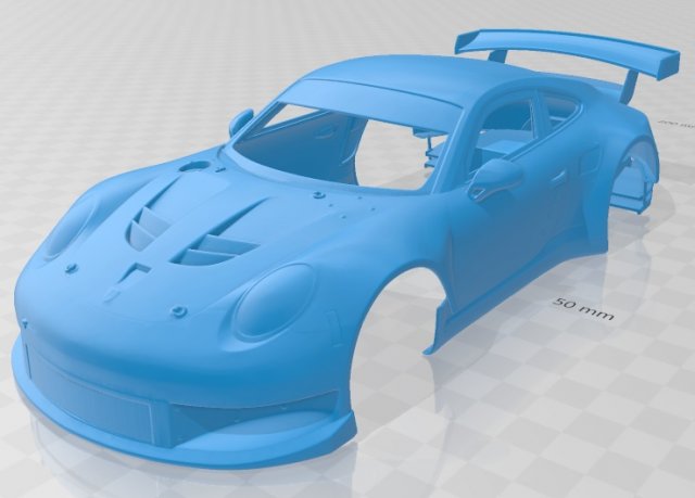 Porsche 911 Carrera 991 RSR 2013 Printable Body Car 3D प्रिंट मॉडल .c4d .max .obj .3ds .fbx .stl .blend 