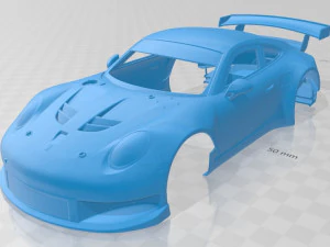 Porsche 911 Carrera 991 RSR 2013 carroceria imprim&iacute;vel Modelo de Impressão 3D