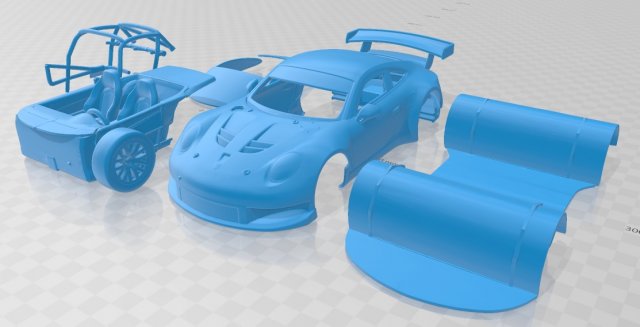 Porsche 911 Carrera 991 RSR 2013 Printable Car 3D Baskı Modeli .c4d .max .obj .3ds .fbx .stl .blend 