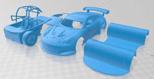 Porsche 911 Carrera 991 RSR 2013 Printable Car 3D Print Model .c4d .max .obj .3ds .fbx .stl .blend 