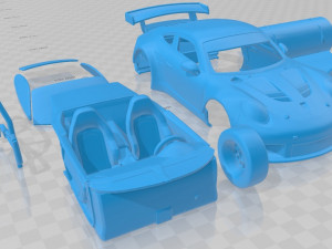 Porsche 911 Carrera 991 RSR 2013 Printable Car 3D Baskı Modeli