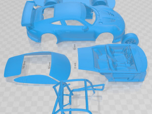 Porsche 911 Carrera 991 RSR 2013 Printable Car 3D Baskı Modeli