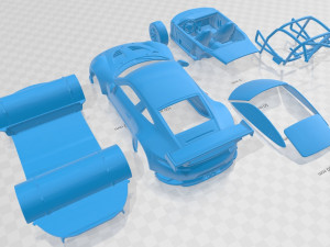 Porsche 911 Carrera 991 RSR 2013 Printable Car 3D Baskı Modeli