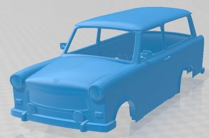 Trabant 601 kombi 1975 Printable Body Car 3D Print Model .c4d .max .obj .3ds .fbx .stl .blend