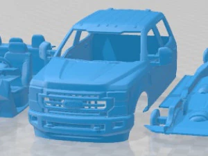 F550 Super Duty Crew Cab 2022 Printable Car 3D Print Model