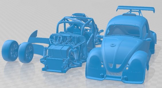 Volkswagen Fun Cup Printable Car Modèles 3D en vedette .c4d .max .obj .3ds .fbx .stl .blend 