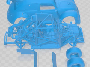 Volkswagen Fun Cup Printable Car 3D Print Model