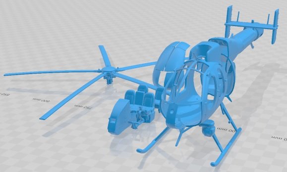 MD 520N V9 Notar Printable Helicopter 3D Принт Модель .c4d .max .obj .3ds .fbx .stl .blend 